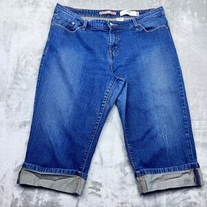 VTG Levis 515 Capri Jeans‎ Womens Sz 20 Fits 39" Blue Cuff Mid Rise Relaxed Fit